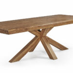 Esszimmertisch-Holz-Teak-TI5005-mit Holzfuß-Stern-casaambiente-bochum