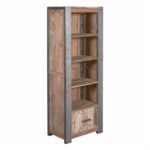 Moebel-Bücherschrank-M4560-Teak-Metall-casaambiente-bochum