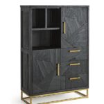 Möbel-Landhaus-Teak-dunkel-Mamba-M5061-Highboard-Wohnbereich-casaambiente-bochum