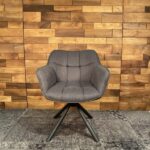 Armlehner Stuhl-Emilie- ST5209-IV-Stoff-Metall-casaambiente-bochum