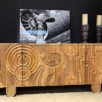 Moebel-Moebelserien-M243819-Schrank-Vitrine-Sideboard-Highboard-Unikate-Holz-Intarsien-Metall-Casaambiente-bochum