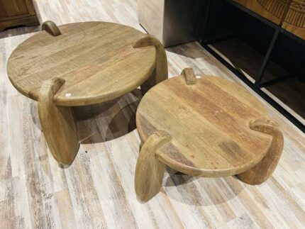 CouchtischBeistelltischHolzMetallWurzelGlasTeakMoebelSofasWohnbereichCasaambienteBochum