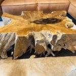 CouchtischBeistelltischHolzMetallWurzelGlasMoebelSofasWohnbereichCasaambienteBochum