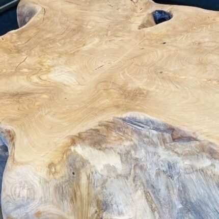 CouchtischBeistelltischHolzMetallWurzelGlasMoebelSofasWohnbereichCasaambienteBochum