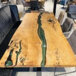 EsstischeTischplattenTischbeineEicheKastanieEscheEpoxidWalnussMetallGruenCasaambientebochum