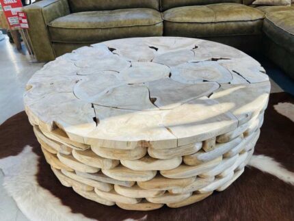 CouchtischBeistelltischHolzMetallWurzelGlasTeakMoebelSofasWohnbereichCasaambienteBochum