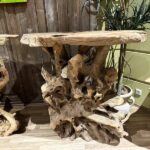 EsstischeTischplattenTischbeineHochtischTISale248606TeakWurzelMetallCasaambientebochum