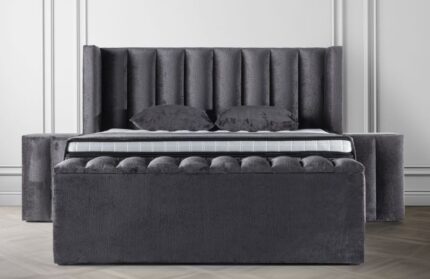 Betten-Boxspring-Bettkasten-Stoff-LEDBeleuchtung-Casaambiente-Bochum