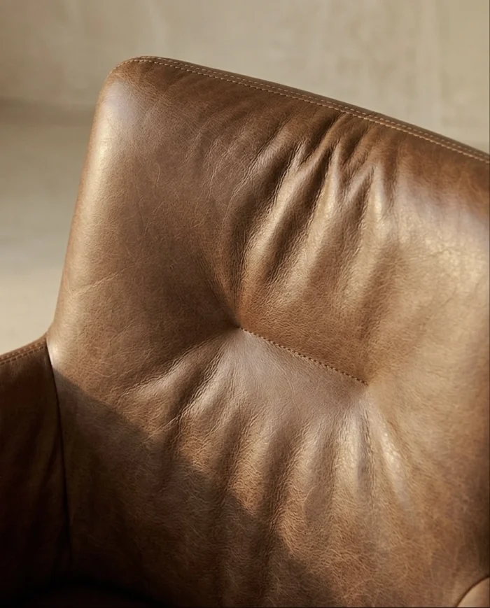 Nashville – Leder-Armlehnenstuhl mit Drehfunktion & Rückholfunktion – Bild 4