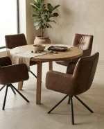 Nashville – Leder-Armlehnenstuhl mit Drehfunktion & Rückholfunktion – Bild 2